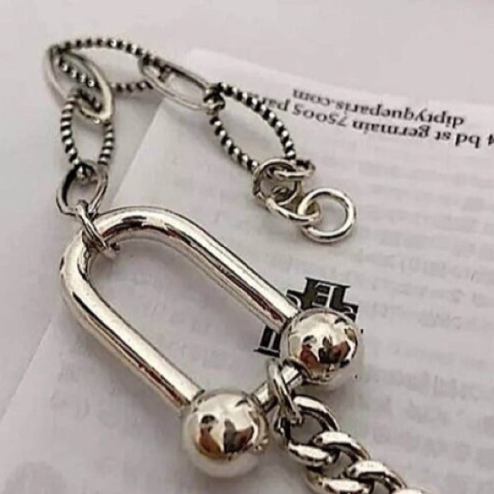 Sterling Silver Horseshoe Necklace Bracelet Ring Set Matching Bundle HorseBit - Picture 6 of 10